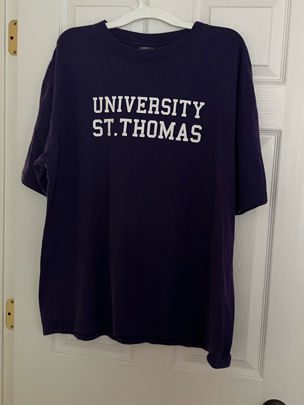 Vintage Y2K St. Thomas University Tommies TShirt 2XL Purple NCAA MN Campus One